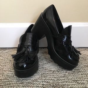 Chunky Black Loafers